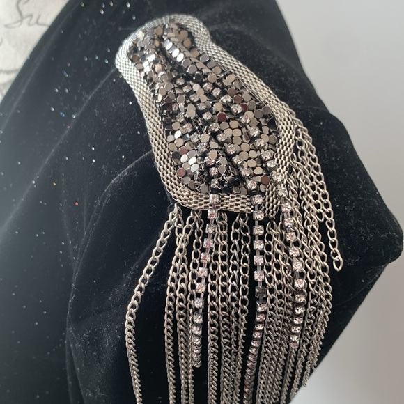 Zara Sparkly Velvet Bodysuit - Picture 5 of 13